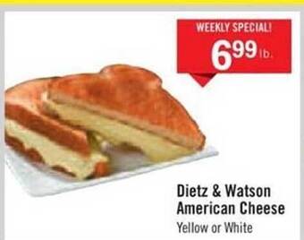 Price Chopper Dietz & watson american cheese offer