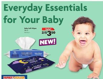 Family Dollar Baby soft wipes offer