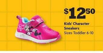 Family Dollar Kids' character sneakers offer