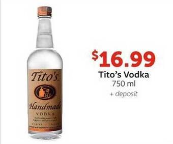 Fareway Tito's vodka offer