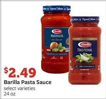 Fareway Barilla pasta sauce offer