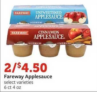 Fareway Fareway applesauce offer