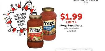 Fareway Prego pasta sauce offer
