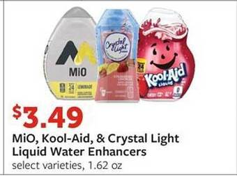 Fareway Mio kool-aid & crystal light liquid water enhancers offer