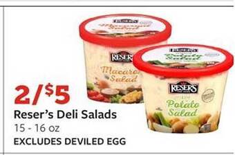 Fareway Reser's deli salads offer