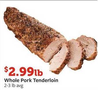 Fareway Whole pork tenderloin offer