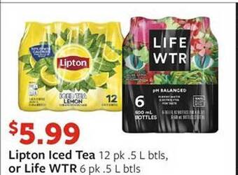 Fareway Lipton iced tea or life wtr offer