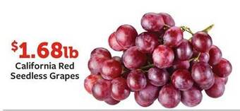 Fareway California red seedless grapes offer