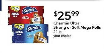Publix Charmin ultra strong or soft mega rolls offer
