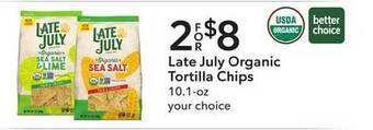 Publix Late july organic tortilla chips offer