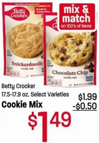 Ridley's Family Markets Betty Crocker 17.5-17.9 oz. Cookie Mix offer