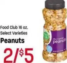Ridley's Family Markets Food Club 16 oz. Peanuts offer