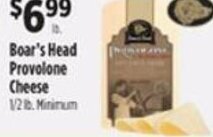 Pioneer Supermarkets Boar's Head Provolone Cheese offer