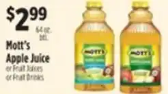 Pioneer Supermarkets Mott's Apple Juice offer