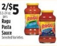 Pioneer Supermarkets Ragu Pasta Sauce offer