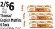 Thomas' English Muffins 6 Pack
