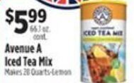 Pioneer Supermarkets Avenue A Iced Tea Mix offer