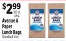 Pioneer Supermarkets Avenue A Paper Lunch Bags offer