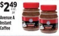 Pioneer Supermarkets Avenue A Instant Coffee offer