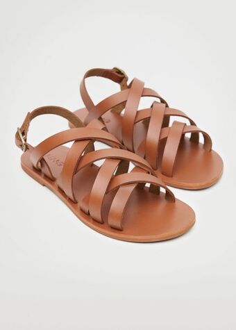 Mango Leather straps sandals offer