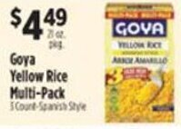 Pioneer Supermarkets Goya Yellow Rice offer