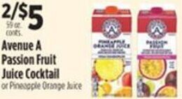 Pioneer Supermarkets Avenue A Passion Fruit Juice Cocktail offer