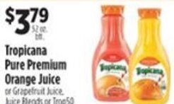 Pioneer Supermarkets Tropicana Pure Premium Orange Juice offer