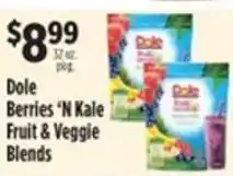 Pioneer Supermarkets Dole Berries 'N Kale Fruit & Veggie Blends offer