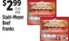 Pioneer Supermarkets Stahl-Meyer Beef Franks offer