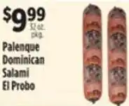 Pioneer Supermarkets Palengue Dominican Salami El Probo offer