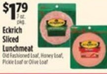 Pioneer Supermarkets Eckrich Sliced Lunchmeat offer