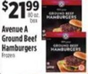 Pioneer Supermarkets Avenue A Ground Beef Hamburgers offer