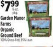 Pioneer Supermarkets Garden Manor Farms Organic Ground Beef offer