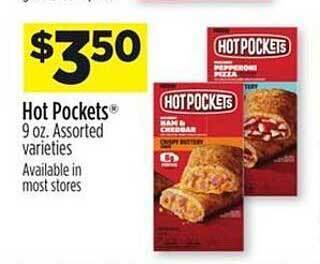 Dollar General Hot pockets assorted varieties offer