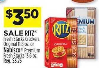 Dollar General Ritz fresh stacks crackers original or nabisco premium fresh stacks offer
