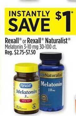 Dollar General Rexall or rexall naturalist melatonin offer