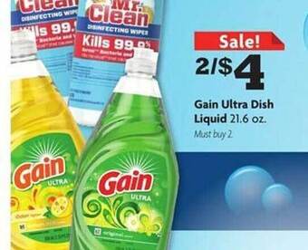 Family Dollar Gain ultra dish liquid offer