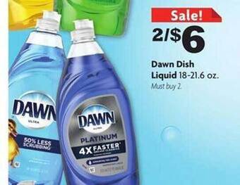 Family Dollar Dawn dish liquid offer