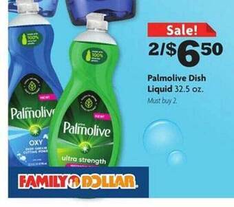 Family Dollar Palmolive dish liquid offer