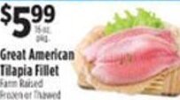 Pioneer Supermarkets Great American Tilapia Fillet offer