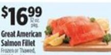 Pioneer Supermarkets Great American Salmon Fillet offer