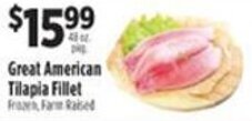 Pioneer Supermarkets Great American Tilapia Fillet offer