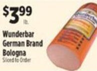 Pioneer Supermarkets Wunderbar German Brand Bologna offer