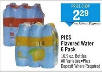 Price Chopper Pics flavored water 6 pack offer