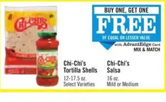 Price Chopper Chi-chi's tortilla shells chi'chi's salsa offer