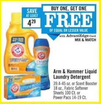 Price Chopper Arm & hammer liquid laundry detergent offer