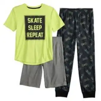 Kohl's Boys 5-20 sonoma goods for life® top, shorts & pants pajama set offer