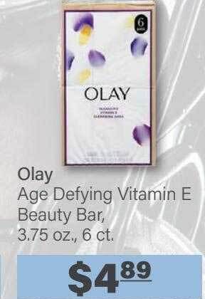 Commissary Olay age defying vitamin e beauty bar offer