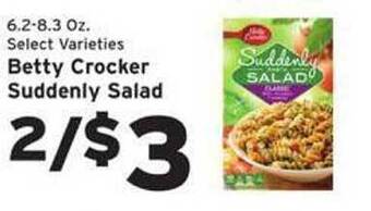 Hannaford Betty crocker suddenly salad offer