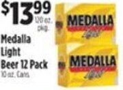 Pioneer Supermarkets Medalla Light Beer 12 Pack offer